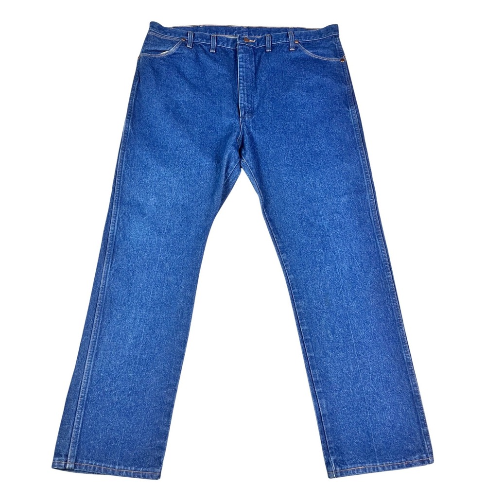 Wrangler 13MWZ Cowboy Cut Original Fit Jeans Mens 44x32* Blue Straight Leg EUC